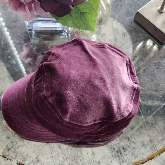 Coco + Carmen - Elegant Womens Velvet Purple Military Hat - Picture 3 of 8